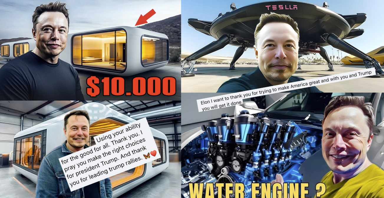 AI images of Musk from Facebook