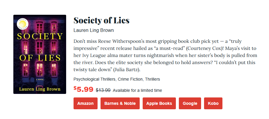 a screenshot of society of lies book