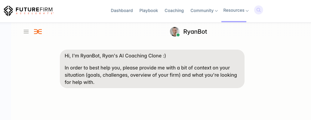 RyanBot homepage screenshot