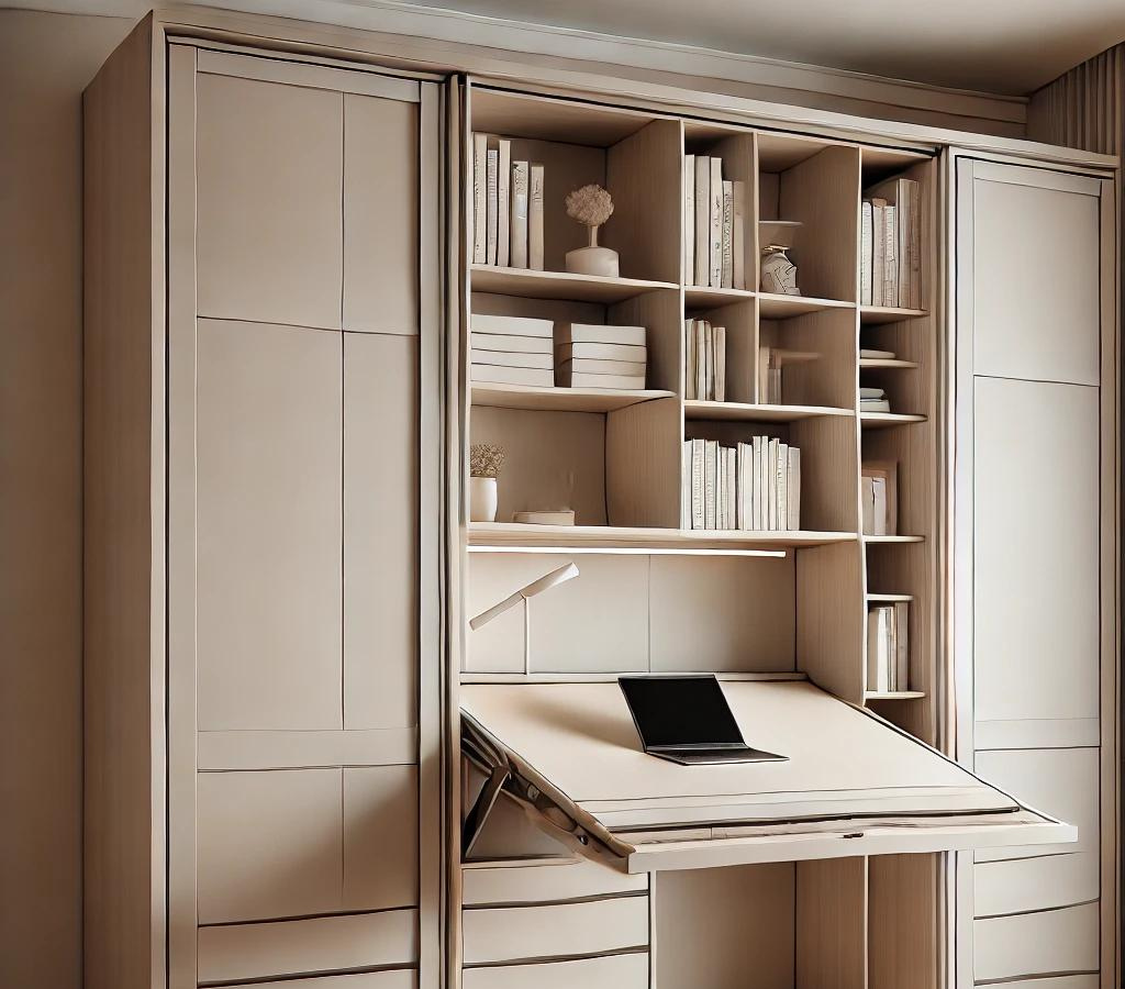 Folding Study Table with Wardrobe