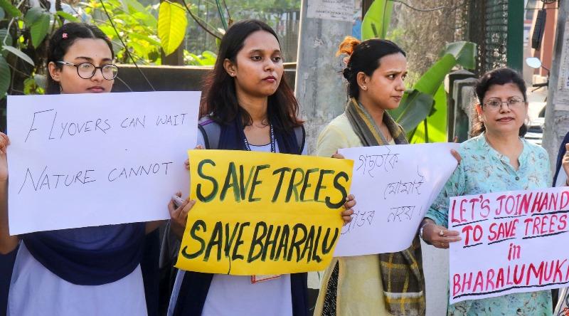 Assam: Outrage over Bharalumukh bridge project, protest against tree felling  on Nov 9