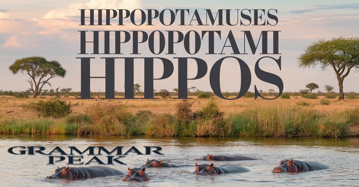 Using “Hippopotamuses” or “Hippopotami” and “Hippos” in Sentences (Plural Usage)