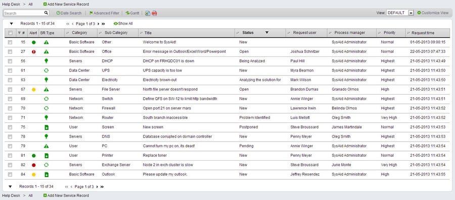 SysAid is an enterprise service management tool that's best for high volume workflows.