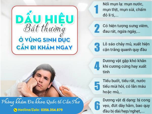 dấu hiệu nam khoa bất thường cần đi khám