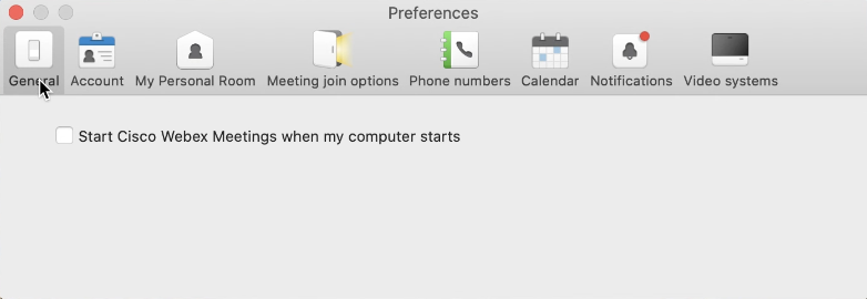 Disable Webex from launching at startup in macOS