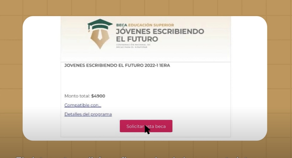 Consulta la beca disponible y toca “Solicita esta beca” y haga clic en "Aceptar".