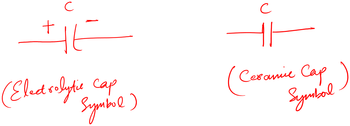 types of capacitors symbols 