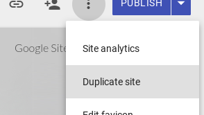 Copiez un nouveau site Google