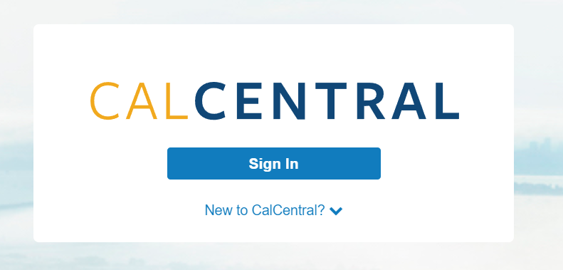 CalCentral sign-in page.