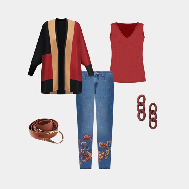 Red fall layering ideas