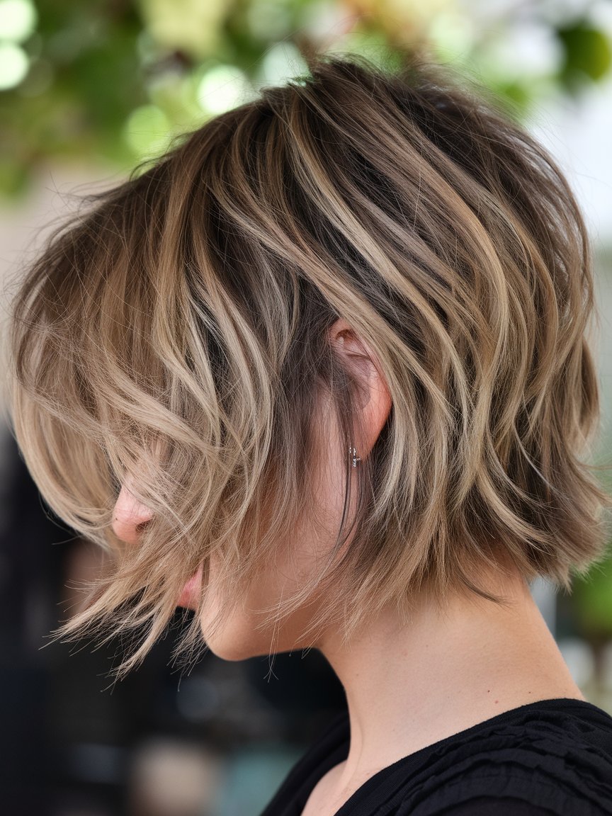 16. Short Shag with Tousled Texture