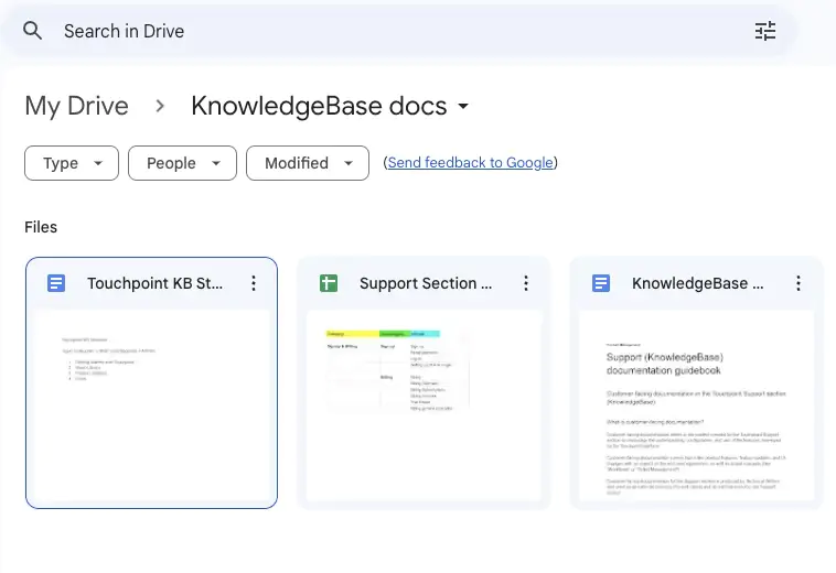 Google Docs - internal documentation platform