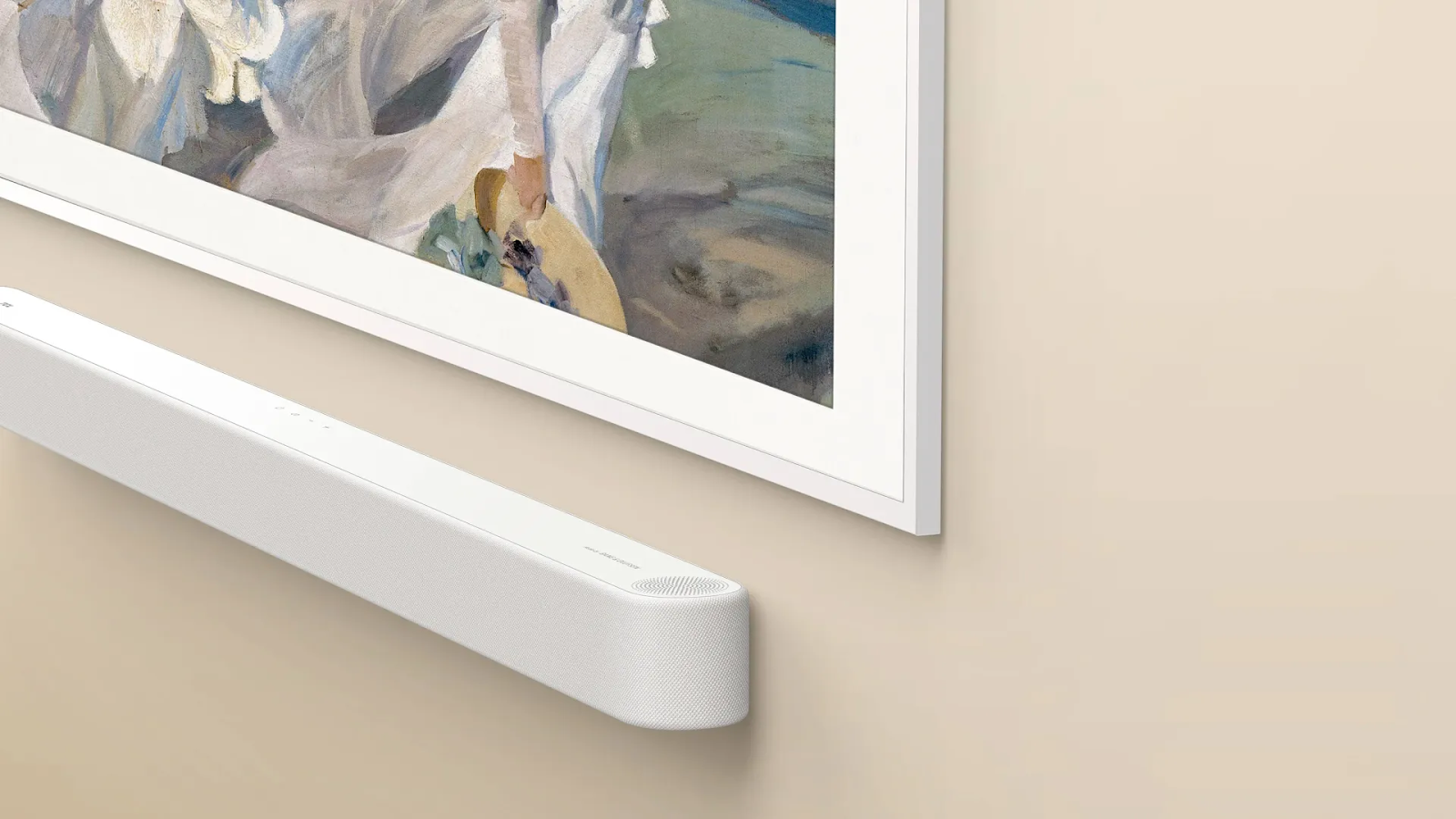 TCL NXTFrame Pro TV with Bang & Olufsen soundbar.
