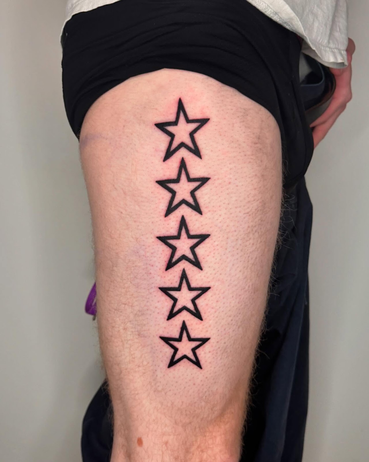 Stars Thigh Tattoo