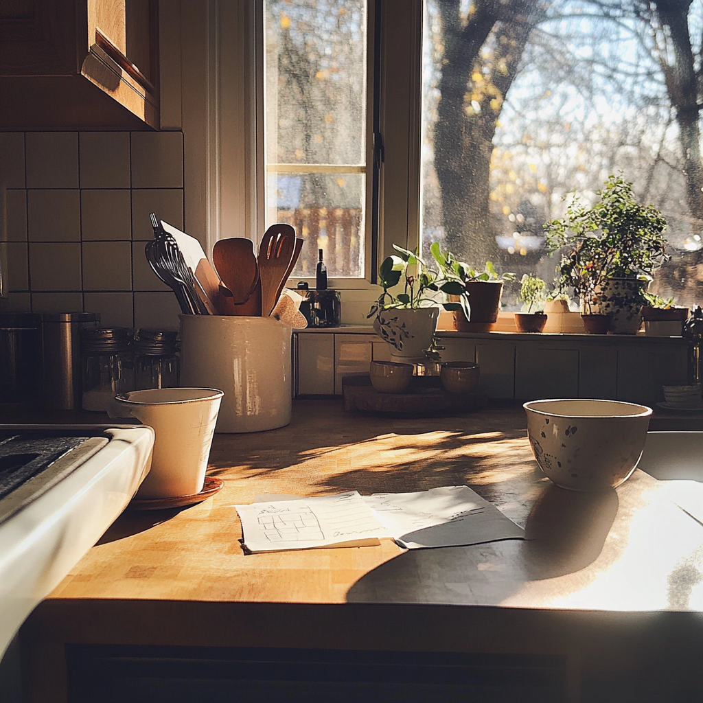 A note on a kitchen counter | Source: Midjourney