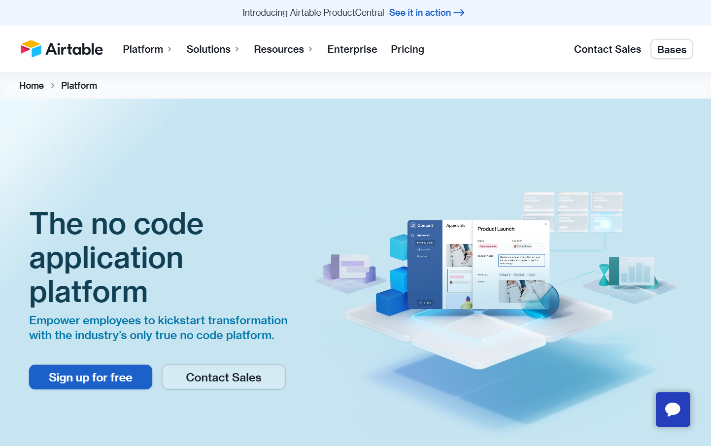 3. Airtable : No Code Database Management Platform