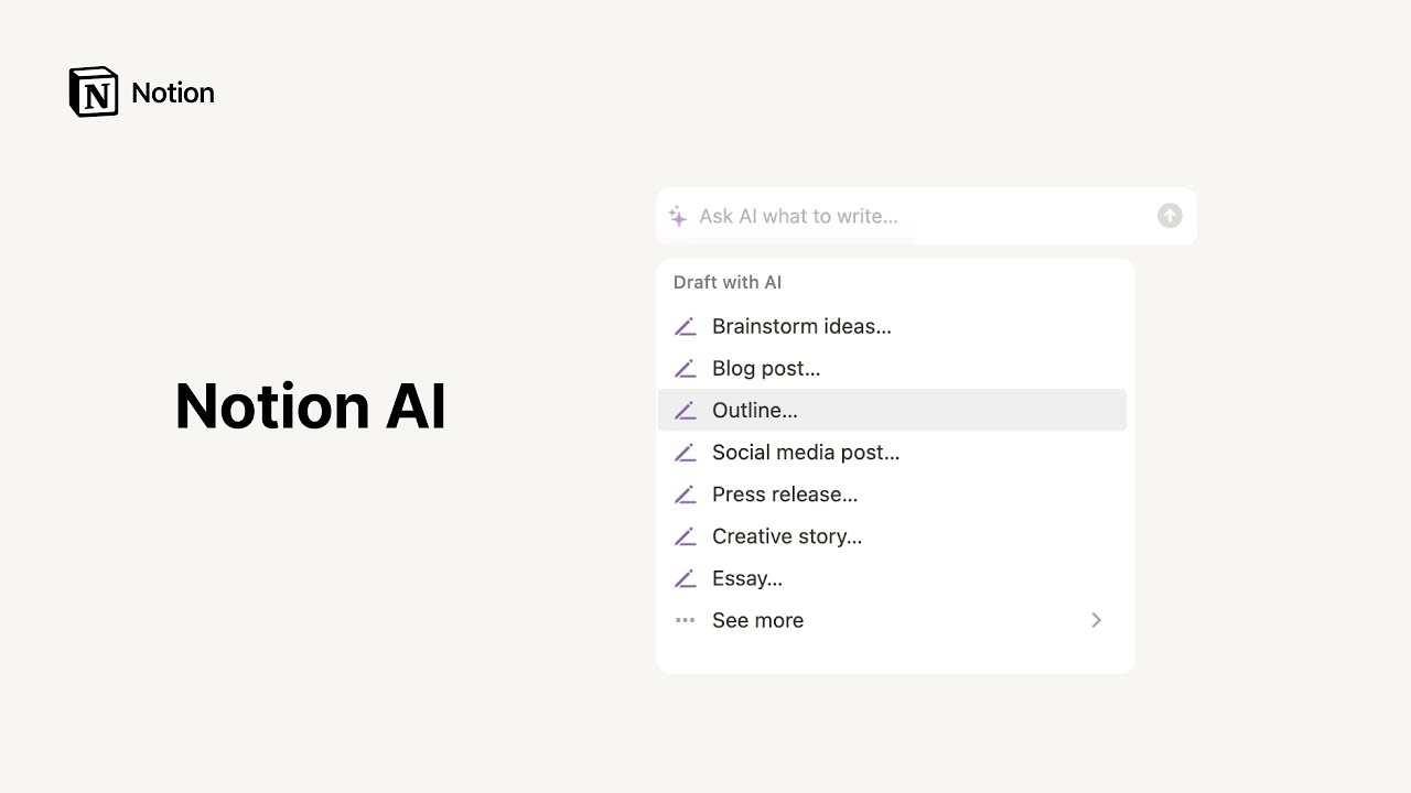 Design & Functionality for Notion AI