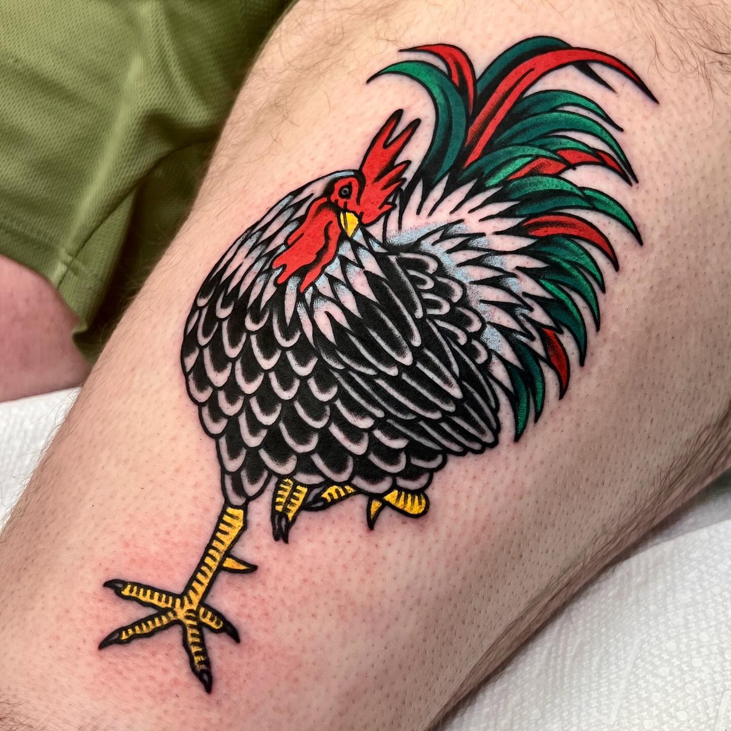 Bold Outer Thigh Tattoo