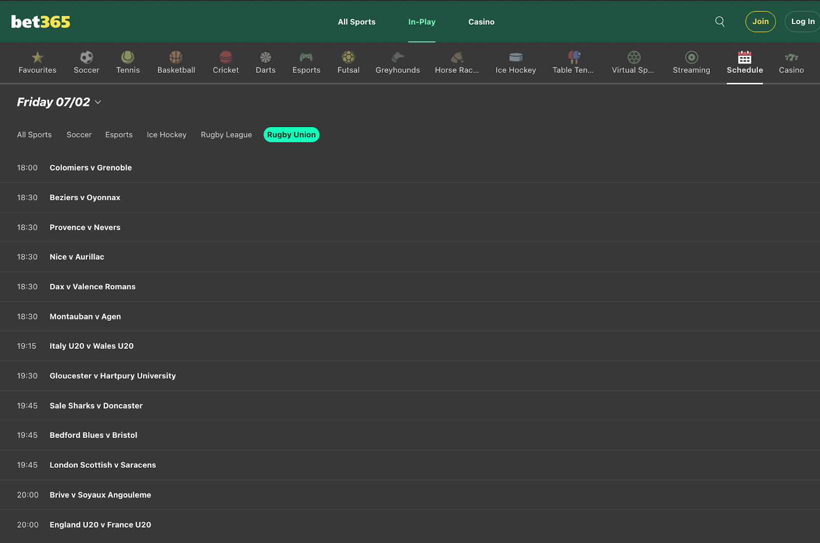 closest rugby union matches