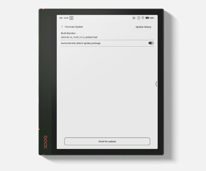 A black rectangular device with white textDescription automatically generated