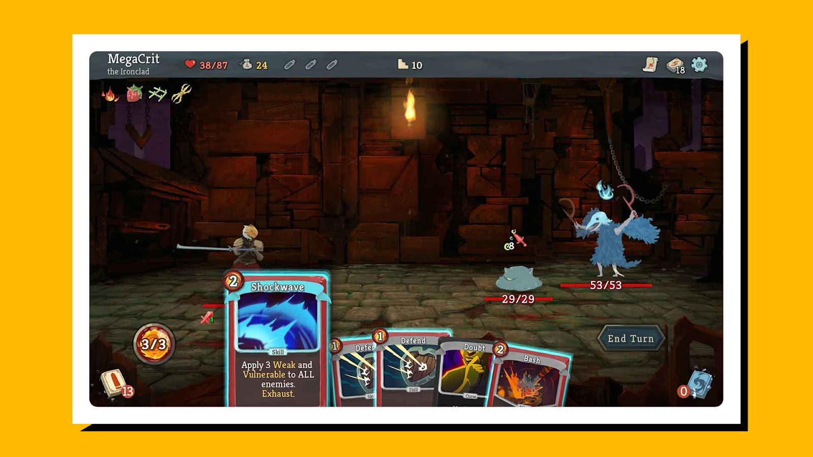 Screenshot of gameplay from Slay the Spire