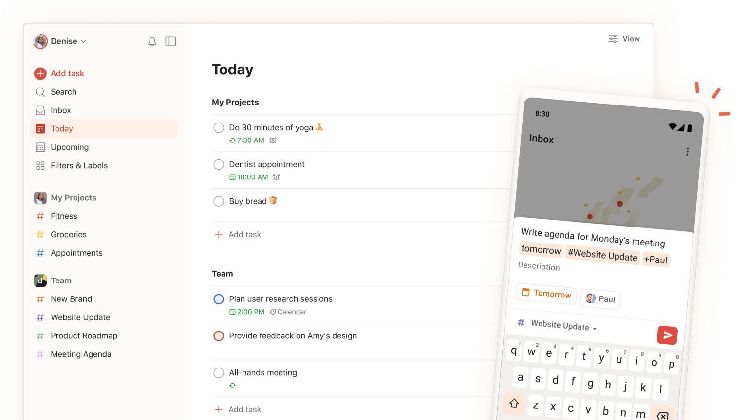 Todoist for personal task management