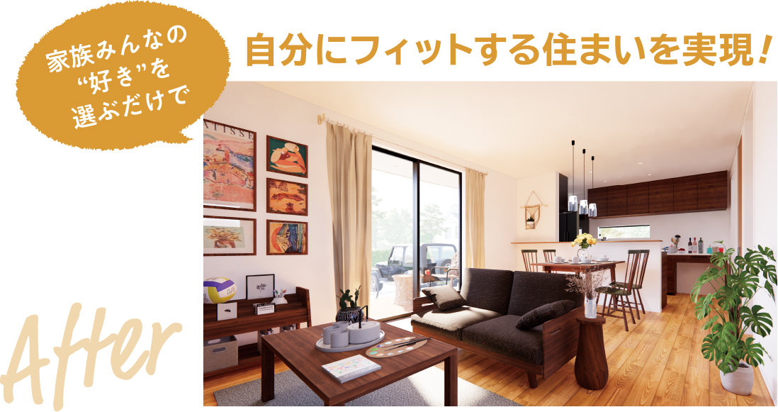 ①FIT STYLE（カスタムオーダー住宅）｜内観イメージ写真