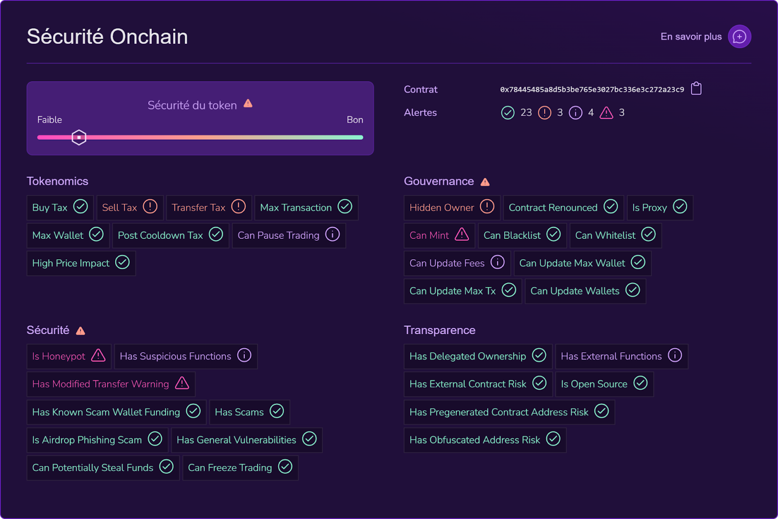 Sécurité on-chain sur X-Ray