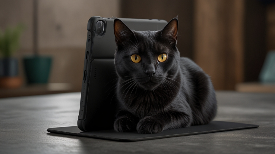 MXFDEGF Lenovo Tab M9 Cover Black Cat