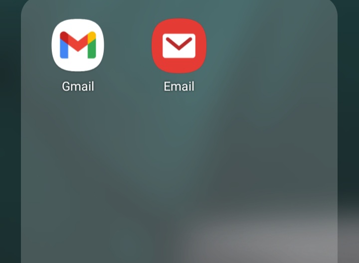 a screenshot of gmail and email apps in android device