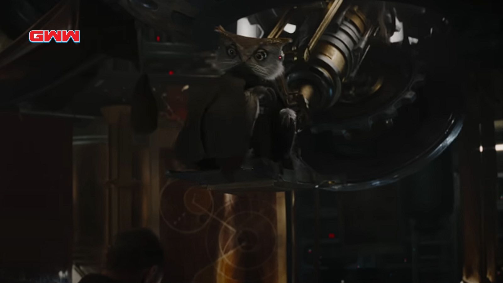 Owl-like droid character sitting in a control room in Skeleton Crew.