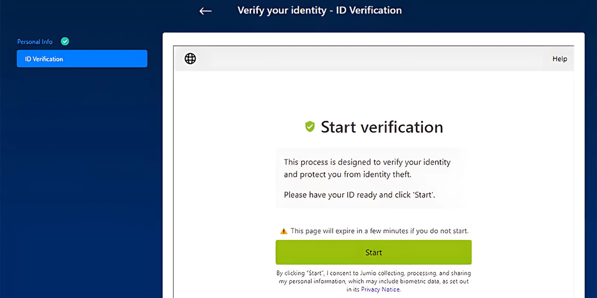 Step 2: Complete Identity Verification