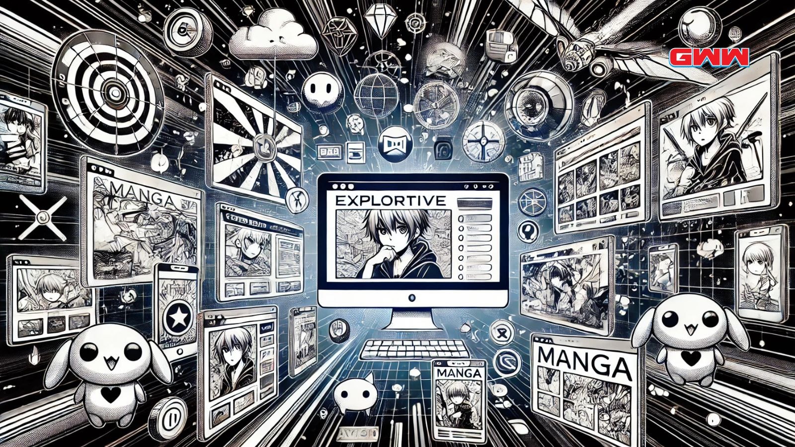 A wide image representing the concept of exploring alternative websites for manga.