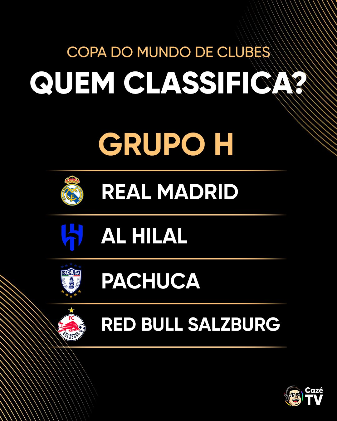 Times que dividem grupo com o Real Madrid