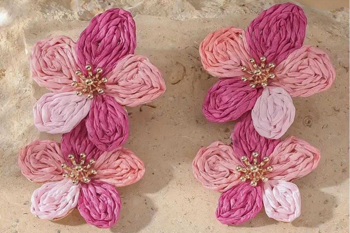 Flors en Raphia Rose