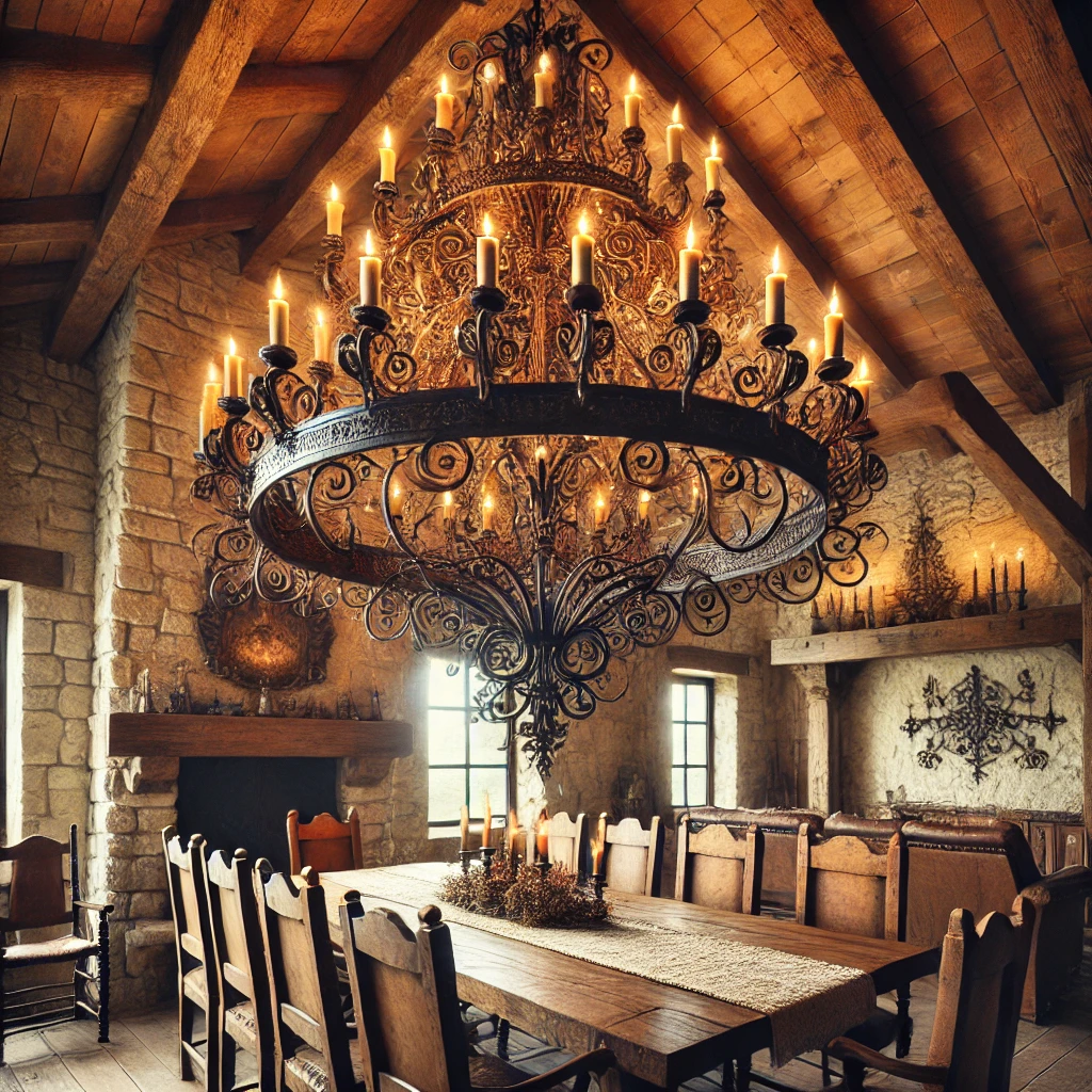 Rustic elegance in handcrafted ironwork.