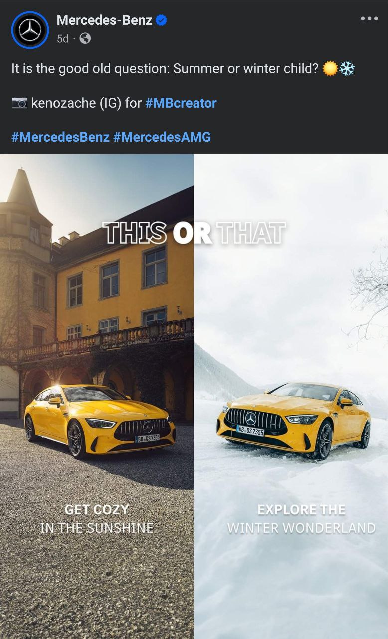 Mercedes-Benz Facebook ads