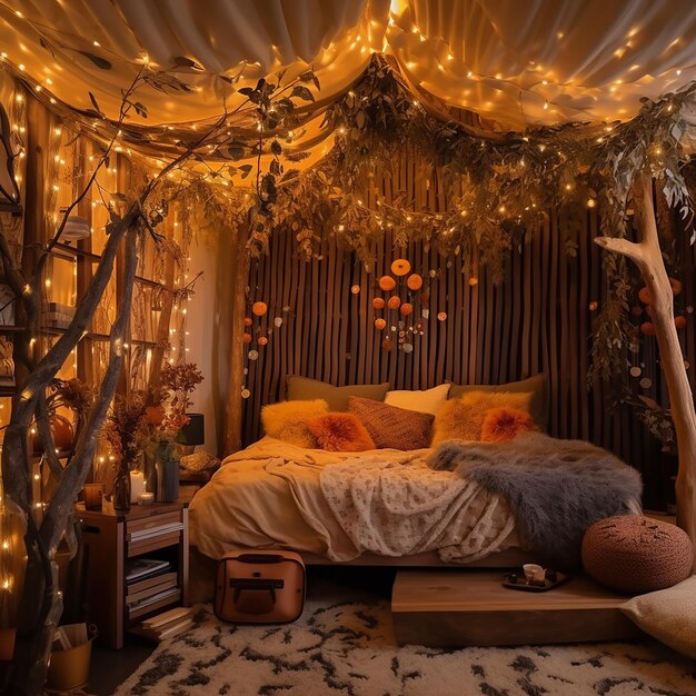 Decorate Bedroom with Lights