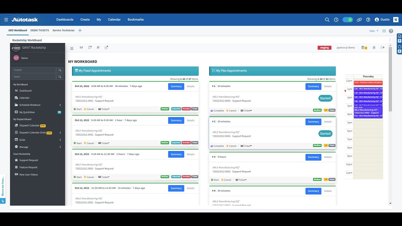 Autotask Professional Services Automation (PSA) is an ESM that's best for MSPs and TSPs.