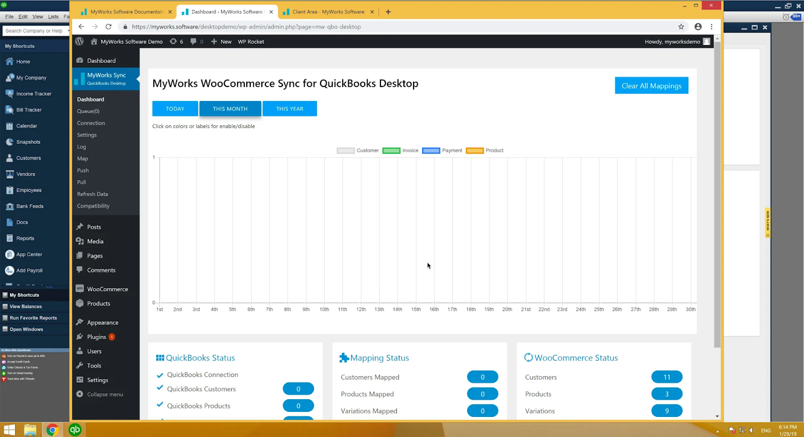 transfer data to Quickbooks from your woocommerce store