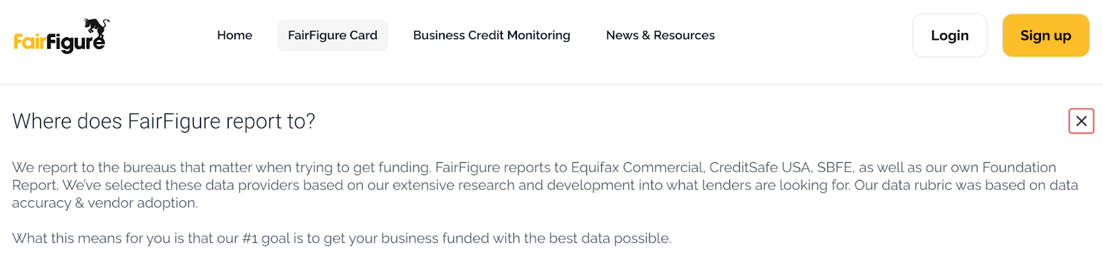 Who does Fair Figure report to?