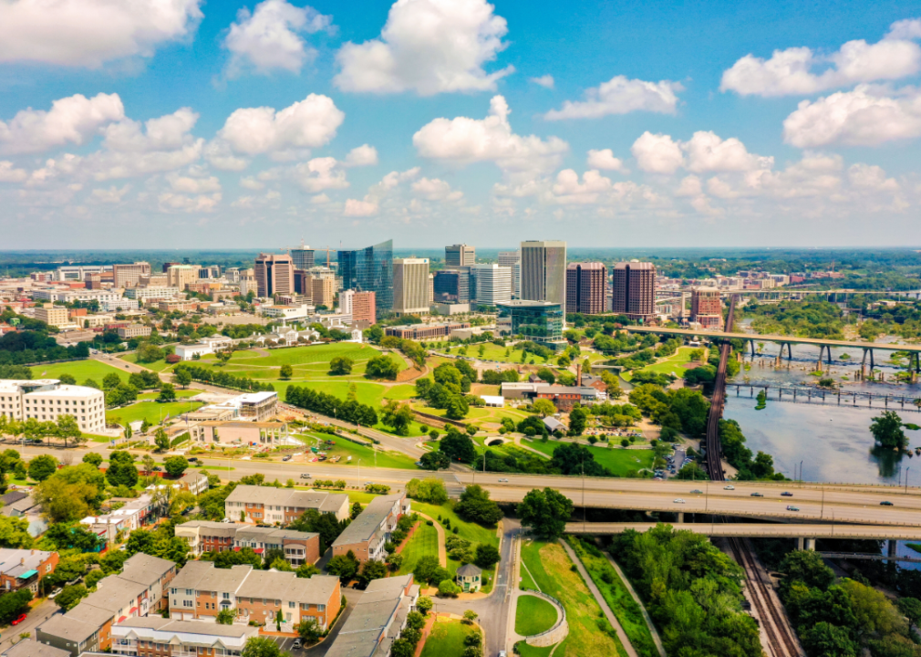 An aerial view of Richmond.