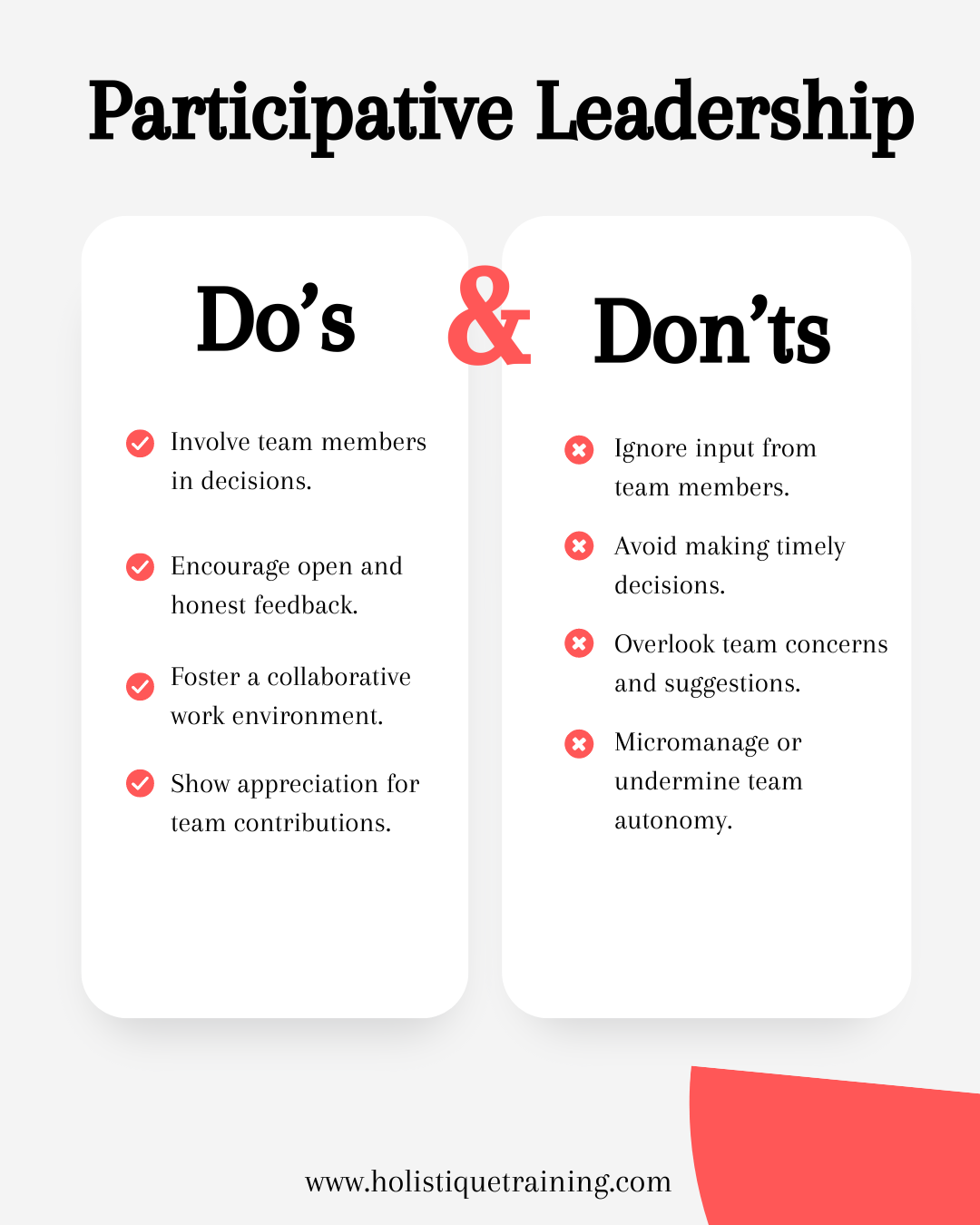 Do's and Don'ts of Participative Leadership