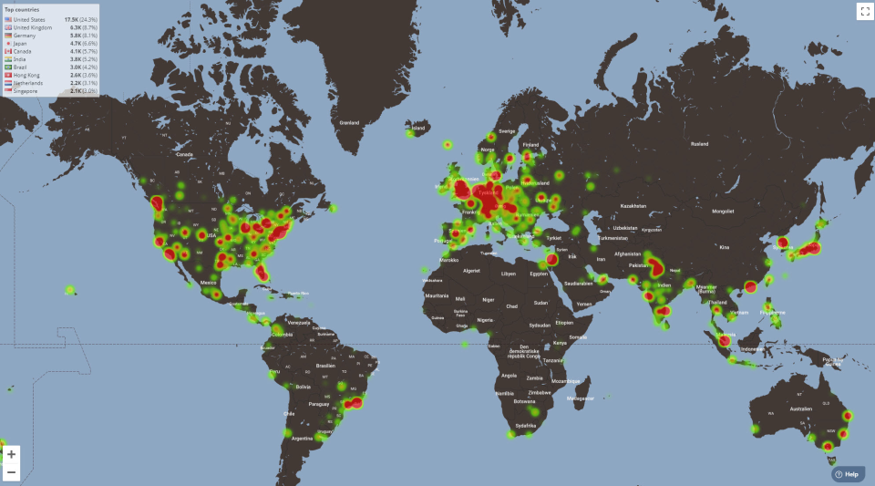 Mouseflow geo heatmaps