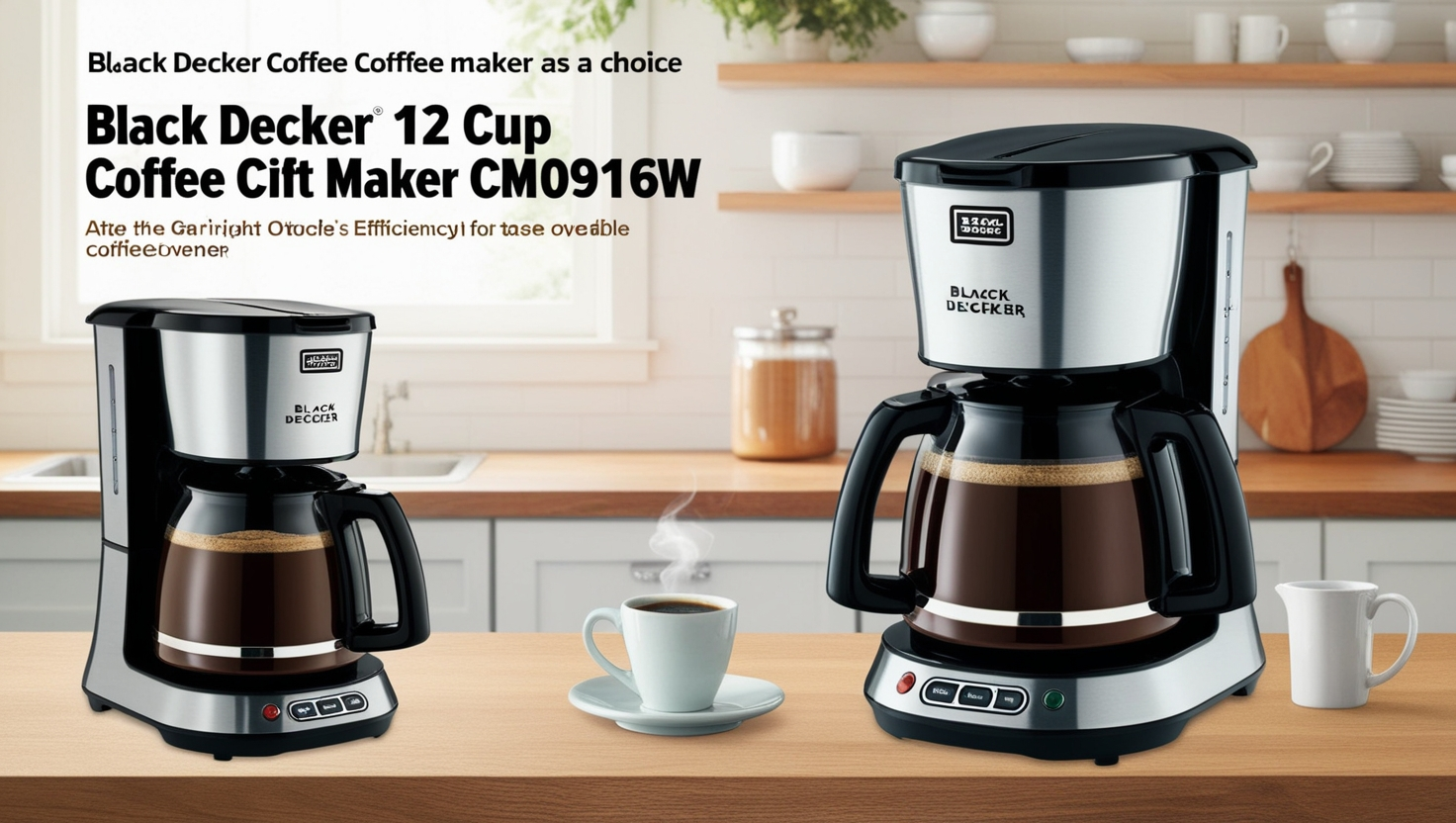 Black Decker 12 Cup Coffee Maker CM0916W
