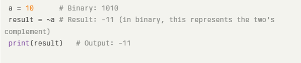 Bitwise NOT (~) Operator