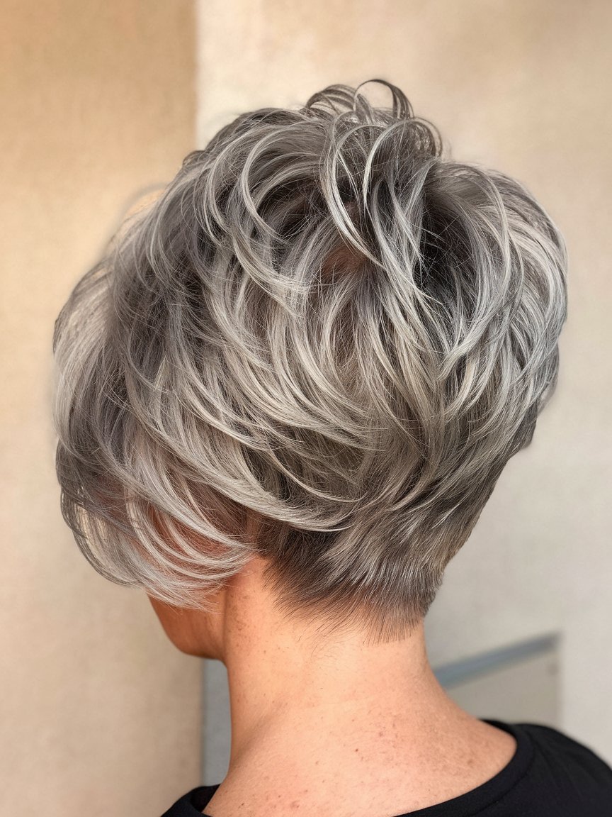 55. Layered Tapered Pixie Cut