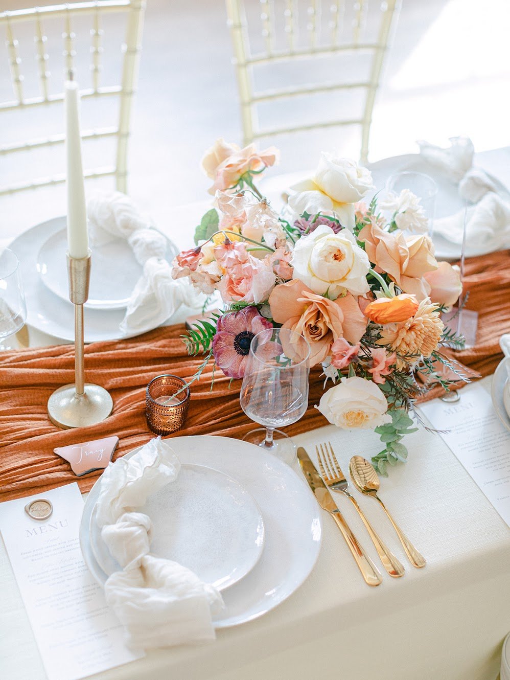 Boho wedding tablescape