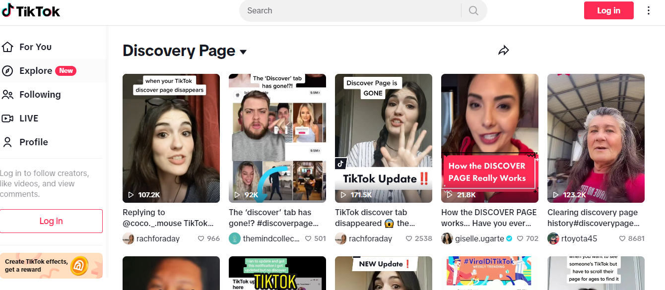 TikTok Algorithm in 2024. TikTok Discovery Page