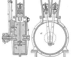 Image of 60 degree vee engine with single crankpin